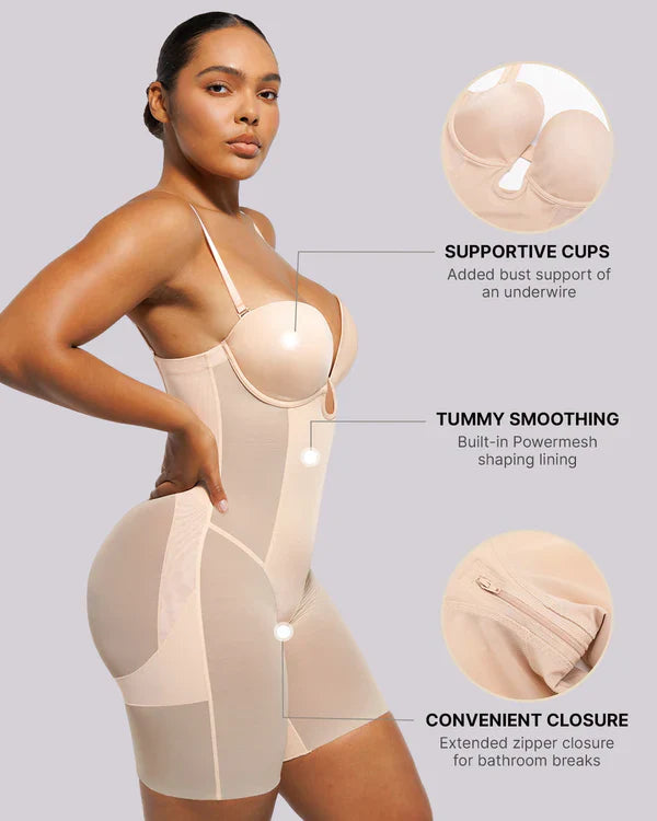 Nexaro™ MeshSmooth-Deep Plunge Bodysuit